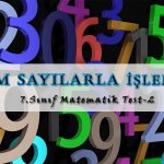 7.Sınıf Matematik Tam Sayılarla İşlemler Test-2